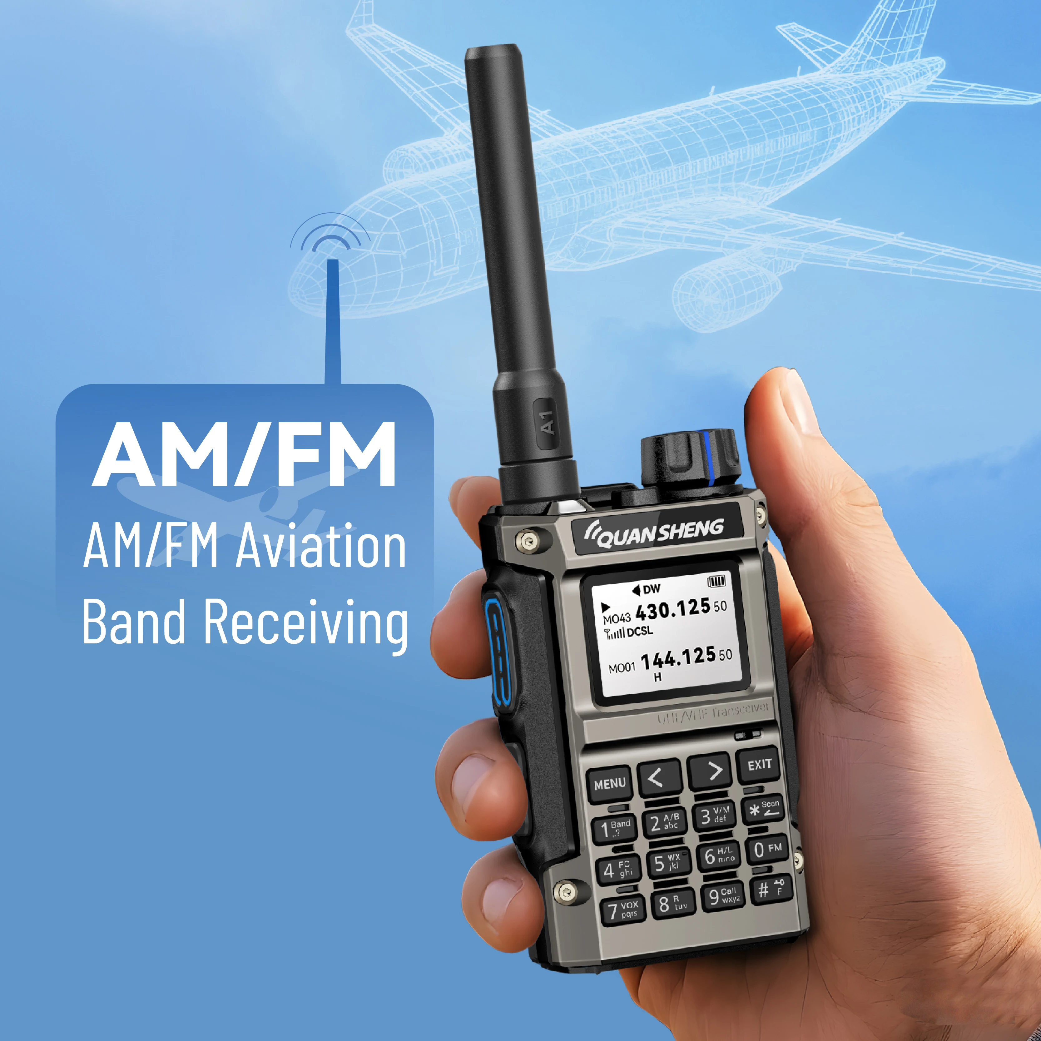 Quansheng UV-K1 8 Mini Kong لاسلكي تخاطب UV K1 8 مجموعة لاسلكية للصيد والتخييم UV K1(8) هام راديو UV-K1(8) جهاز اتصال لاسلكي #4