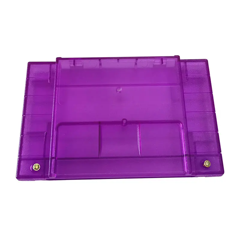 Imagem -05 - Game Card Cartridge us Version Substituição Shell Caixa de Plástico Protetores Capa para Snes Sfc Transparente Shell Roxo 10 Pcs