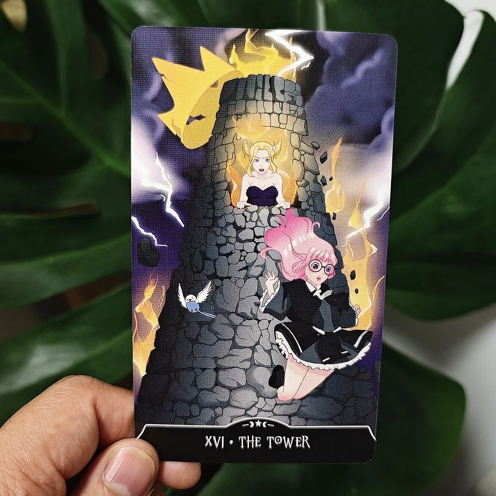 12*7 ซม.Witchling Academy Tarot Deck ที่มีงานศิลปะแปลกและสร้างแรงบันดาลใจ Insights 78 ชิ้นไพ่ทาโรต์ขึ้นอยู่กับระบบ Rider
