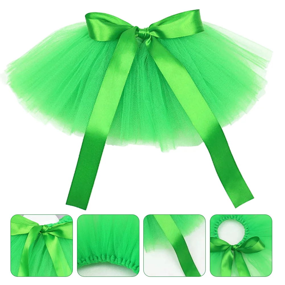 Pet Mesh Dress Dreses St Patrick's Day Skirt Clothes Clothing Dog Gauze Party Tutu