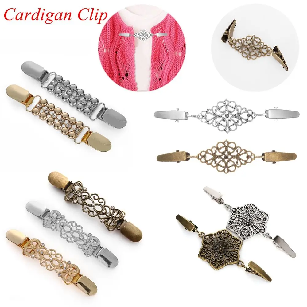 Broche de châle rétro d'hiver, clip de cardigan, épingle de chemisier de pull, fermoirs de clip de canard, nouvelle mode