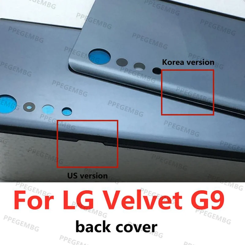 Back Glass G9 Replacement For LG Velvet G9 4G G910 5G G900 Battery Cover Rear Door Lid Panel Housing Case Camera Lens Sticker