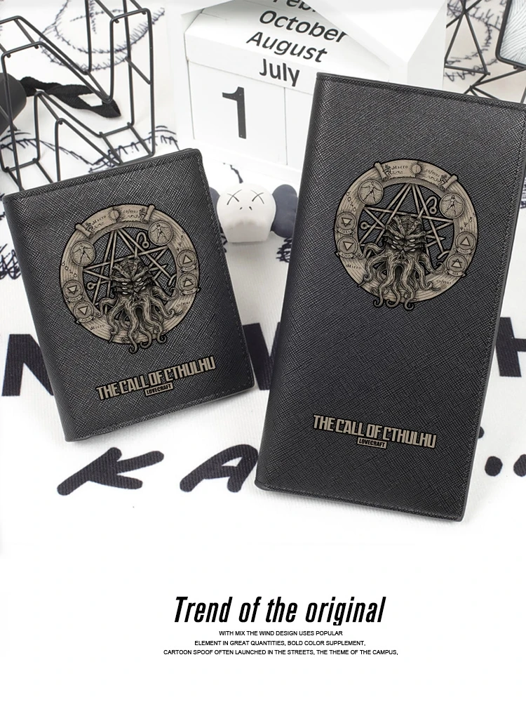 Cthulhu Personality Short Wallet Card And Coin Purse Folding Wallets Wallet For Male And Female Teenagers Birthday Gifts