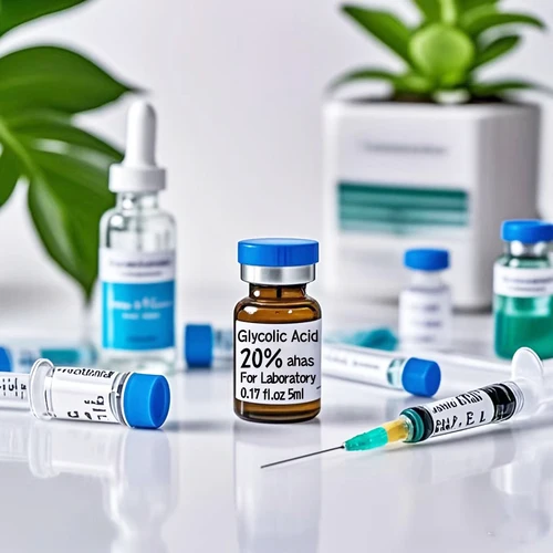 Ácido glicólico 20% 30% 35% 40% 50% 60% 70% para pelar cáscara de laboratorio ahas aha botellas de vidrio se aplican al salón original ordinario