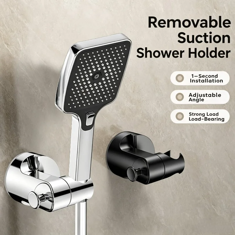 No Drilling Self Stick Shower Sprayer Bracket Adjustable Movable Wall Mount Holder Universal Bathroom Shower Head Support Stand