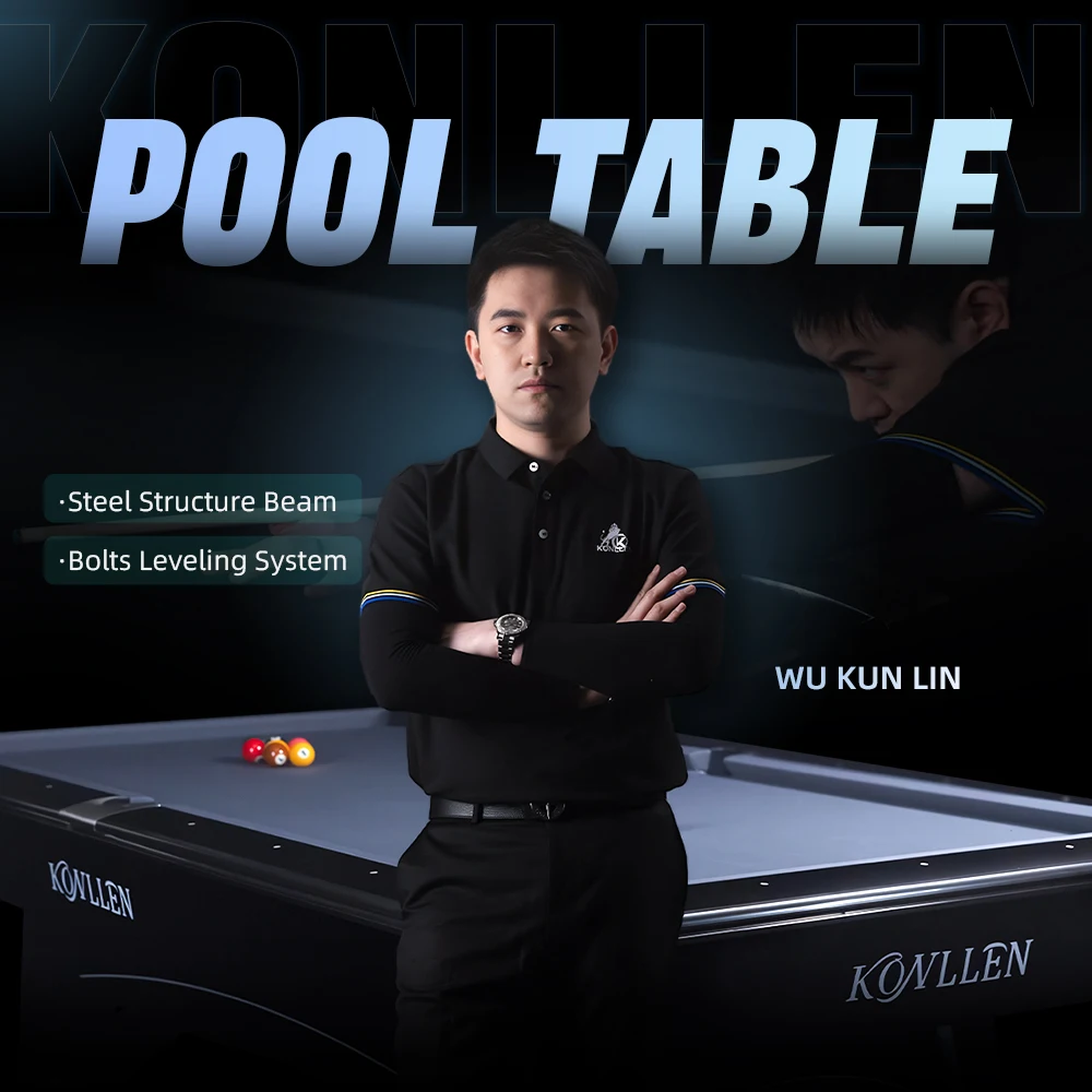 

Konllen Billiard Pool Table Solid Wood Slate 9ft billiard table Professional Tournament