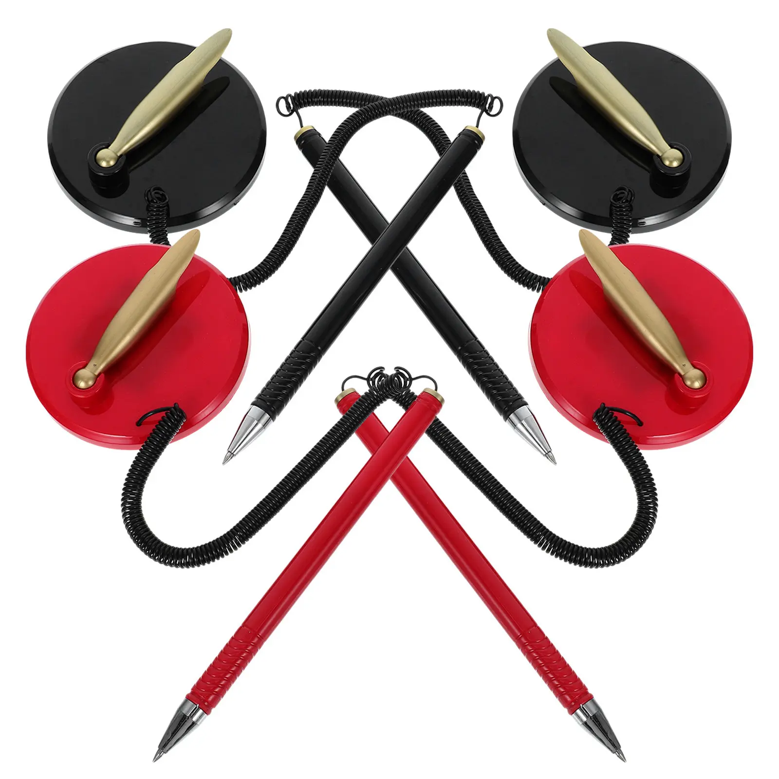 

4Pcs Signing Pen Set with Stand Professional Desk Ballpoint Pens for Bridal Registry Ceremony Graduation Home Office Supplies