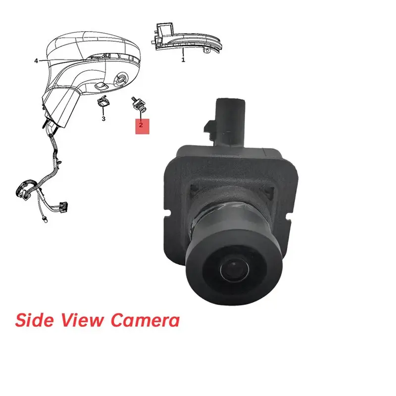 กล้องมองหน้าใหม่ 68417514AA กล้องรอบทิศทางสำหรับ Pacifica Voyager 1500 2500 2021-2023 กล้องมองข้าง