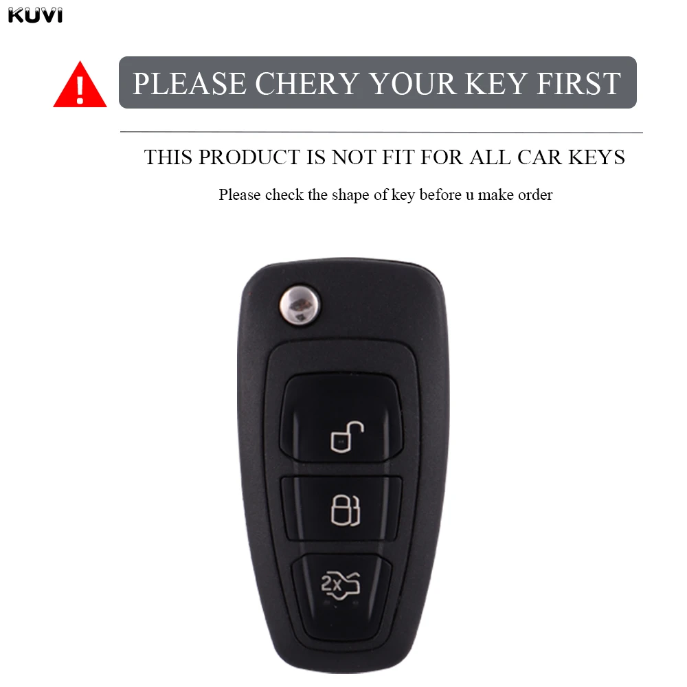For Ford Ranger C-Max S-Max Focus Galaxy Mondeo Transit Tourneo Custom Golden TPU Car Folding Key Case Cover Auto Holder Fob