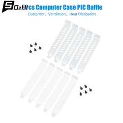 5Pcs Desktop Computer Host Chassis PCI Cooling Dust Filter Baffle PCI Slot Cover Board PC Computer Case Ventilation Baffle Net