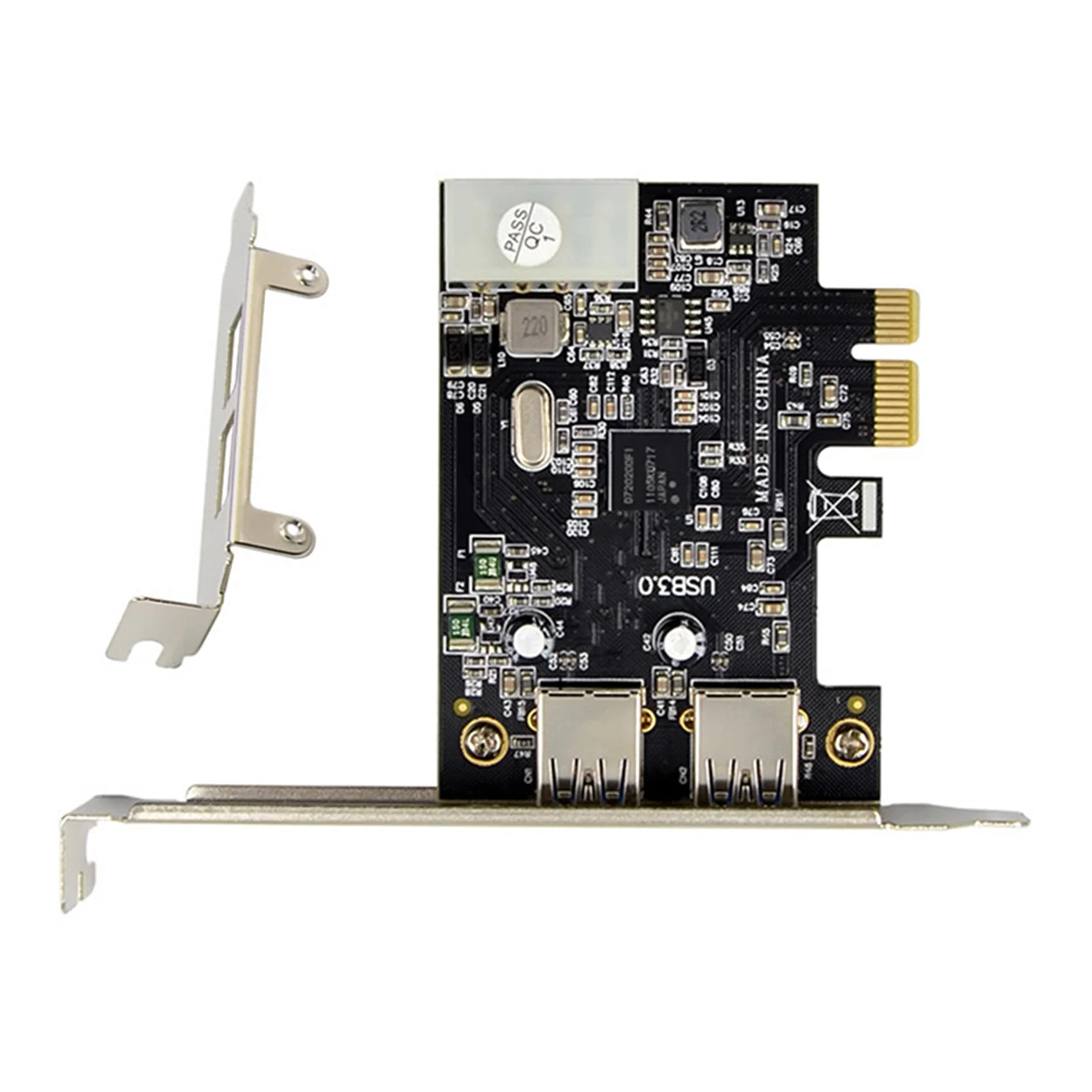 NEC720200 PCI-E X1 Riser Card Dual Port USB 3.0 Expansion Card 5G Rate External USB Master Conversion Card