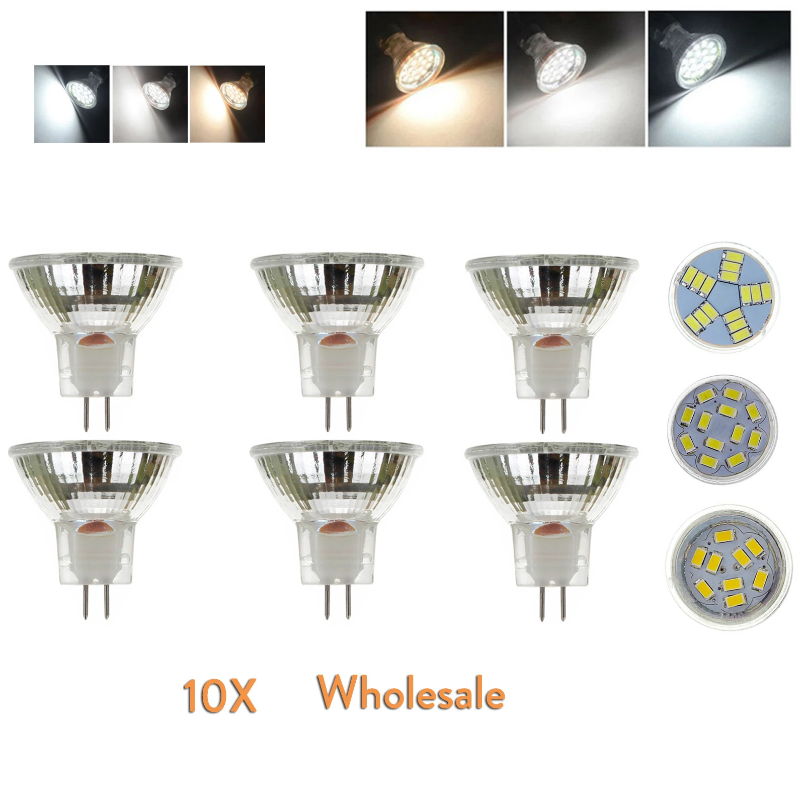 

10X Mr11 Led Spot Light Bulb 2W 4W Dc 12V 3000K 4500K 6000K Smd2835 Gu4 Not Dimmable 9Leds 12Leds 15Leds 120 Degree Beam Angle