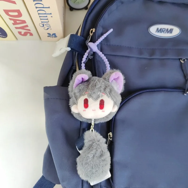 Backpack Decor Squeaking Cat Elf Keychain Stuffed Dollking Hanging Plush Doll Keyring Creative Kawaii Plush Pendant Gift