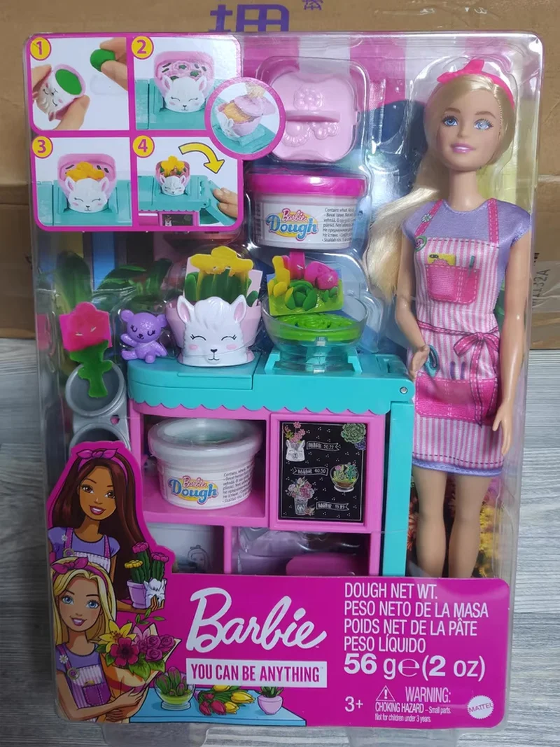 Nowa Oryginalna Barbie Barbie Kwiaciarnia Seria Tematyczna Zabawki do Domku dla Lalek Rozwijająca Dziewczęca Księżniczka Przebieranki Zabawki Prezent Urodzinowy