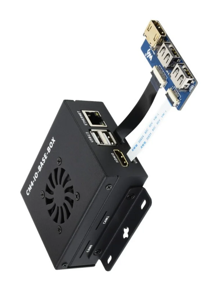 Afbeelding 5: CM4-IO-BASE-BOX-B + USB HDMI-adapter, voor Raspberry Pi Compute Module 4
