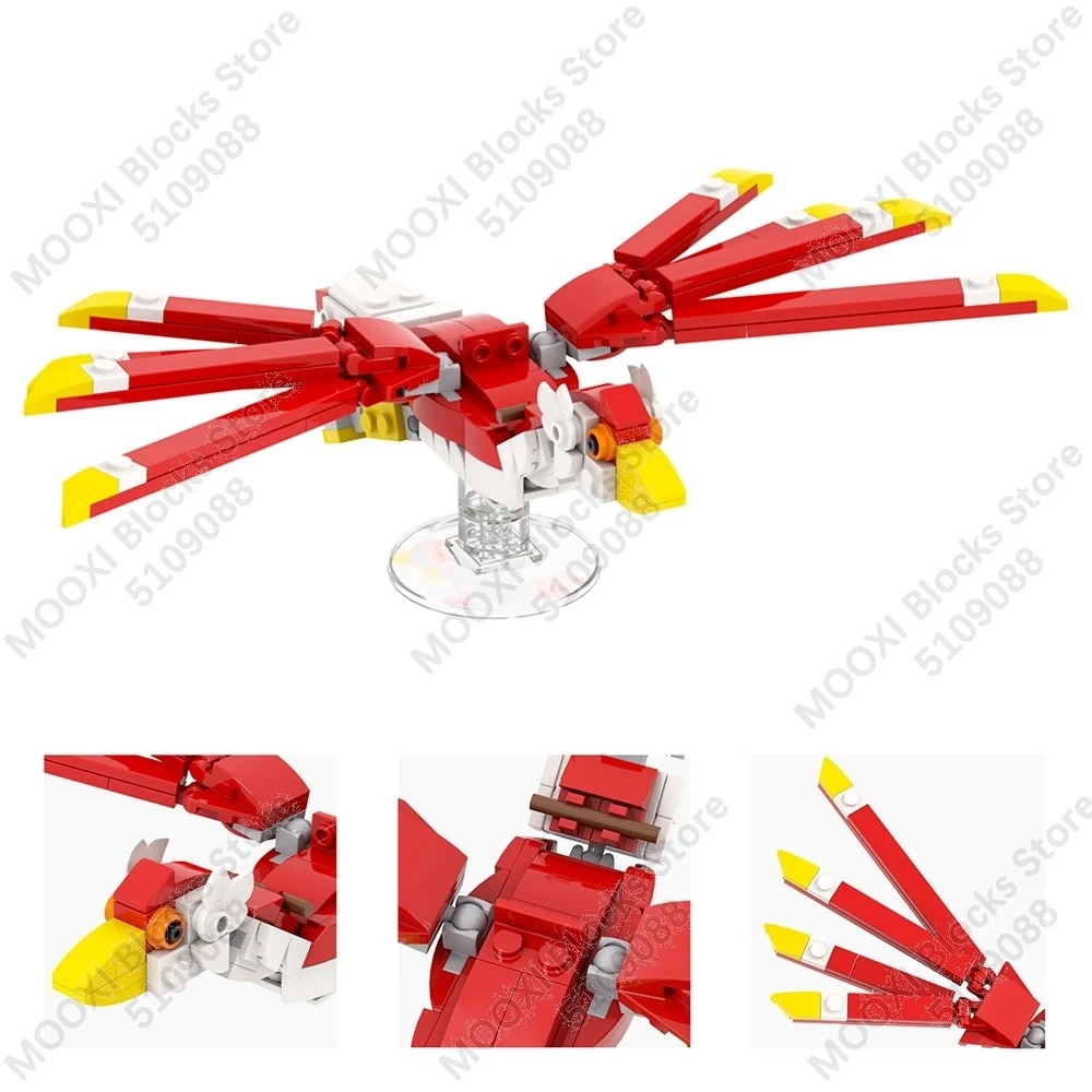 MOOXI لعبة عمل الشكل روبوت Mecha Horizon الوحش دراجة نارية اللبنات مجموعة نموذج MOC الطوب الاطفال لعب هدية عيد ميلاد