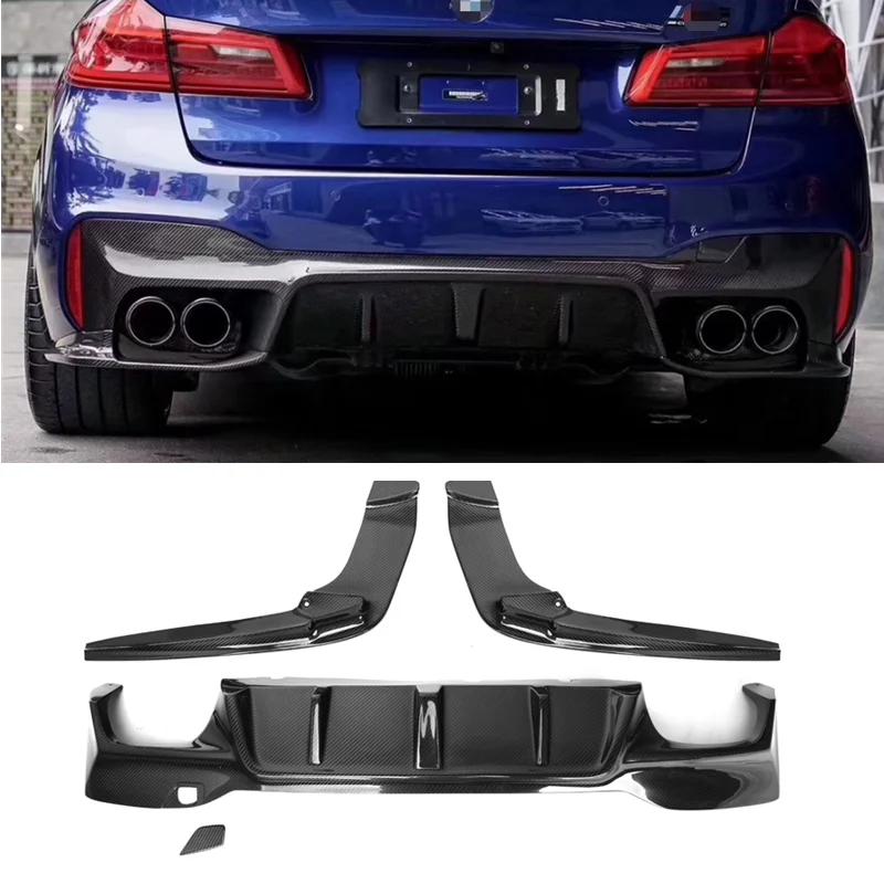 

Dry Carbon Fiber 3PCS Rear Diffuser Lip 3D Design Style For BMW 5 Series F90 Pre LCI m5 2018+ Rear Diffuser