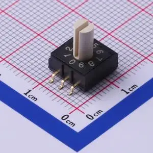 RM3HA-10R-V-T/R RM3HAF-10R-V-T/R 0-9/10-bit rotary dialing code with handle 3:3 pin patch 6 pin volume 10*10*7.3