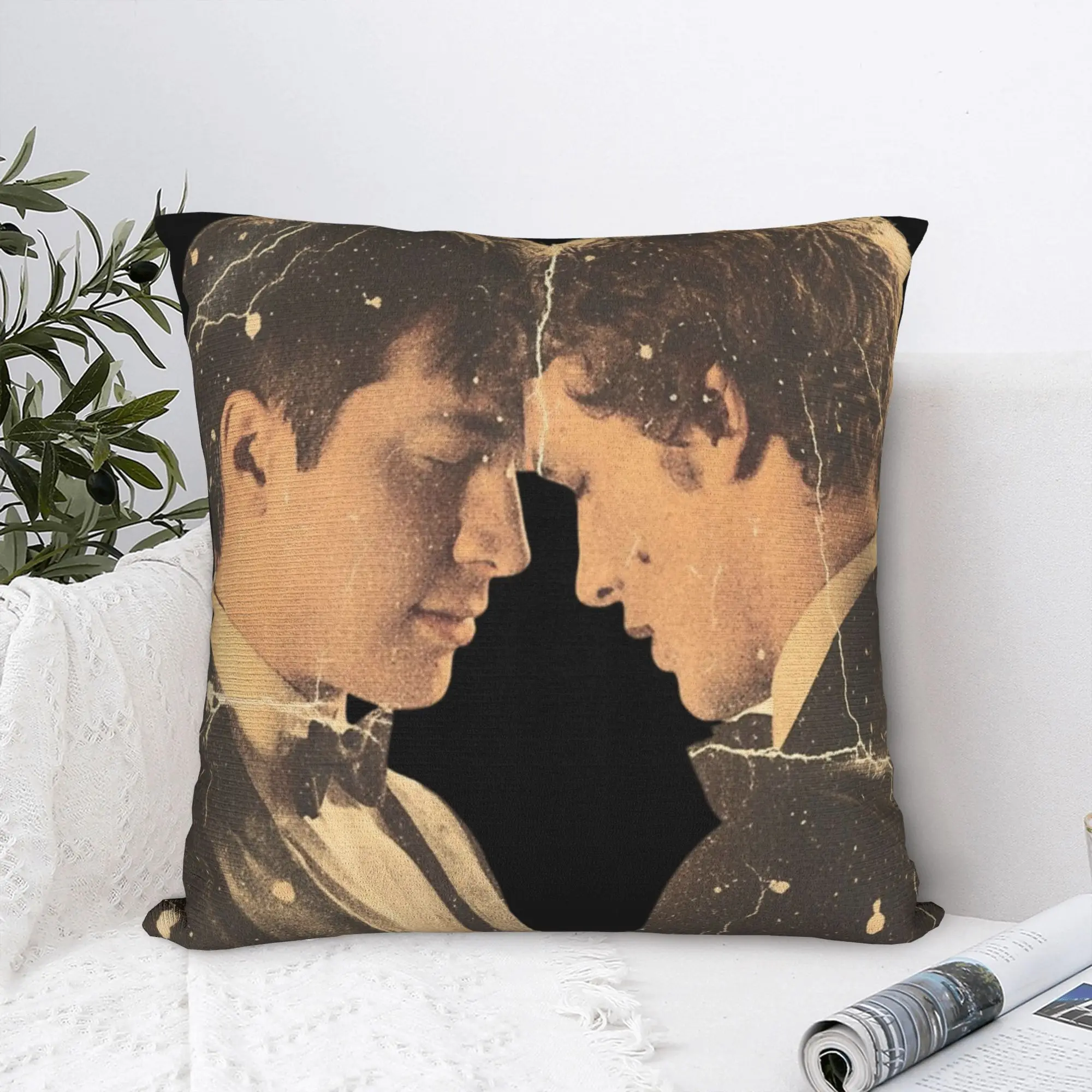Retro Shane & Ilya Heated Rivalry Pillowcase Printed Polyester Cushion Cover Decorations  Pillow Case Cover Home Square 40X40cm