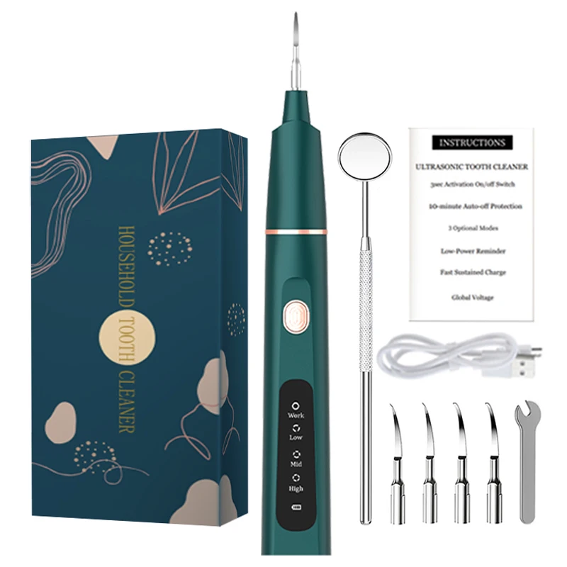 

Portable Ultrasonic Dental Cleaner Tooth Cleaners Dental Scaler Electric Plaque Remover Waterproof Oral Care Kit Tool for Adult