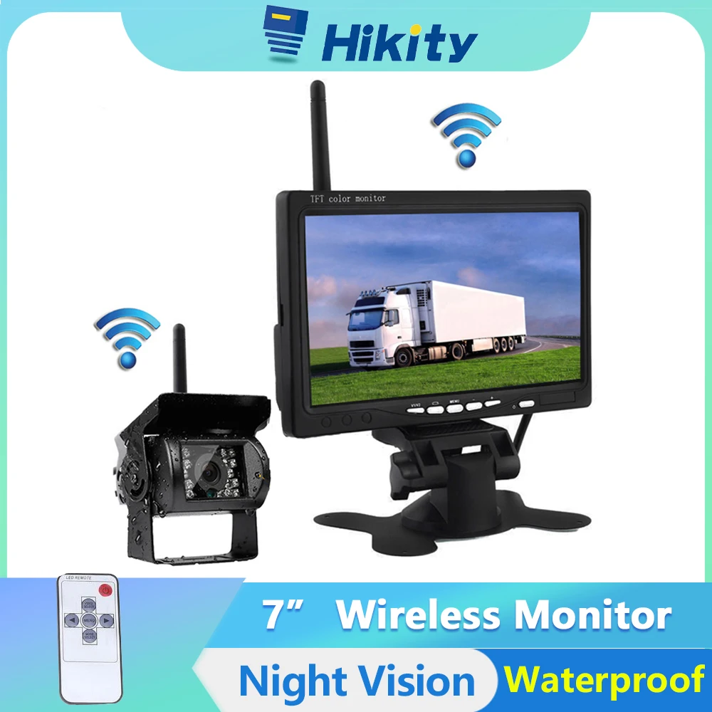 Hikity LCD HD Digital Reversing Camera  Car Monitor HDMI VGA Display Color Screen Car Backup Camera & Home Security System