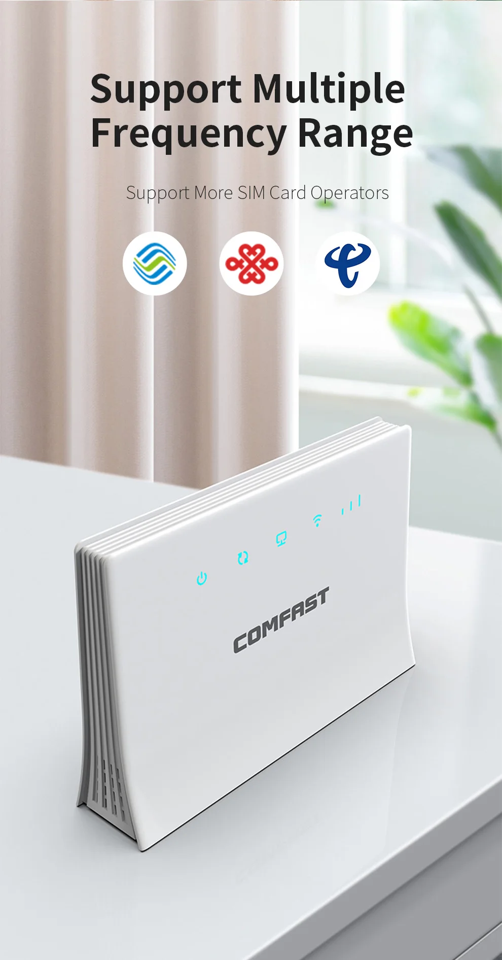 Universal 4G Router CAT4 LTE Routers 3G/4G SIM Card Access Point WiFi Router Modem Strong Signal Antennas 30 Uses