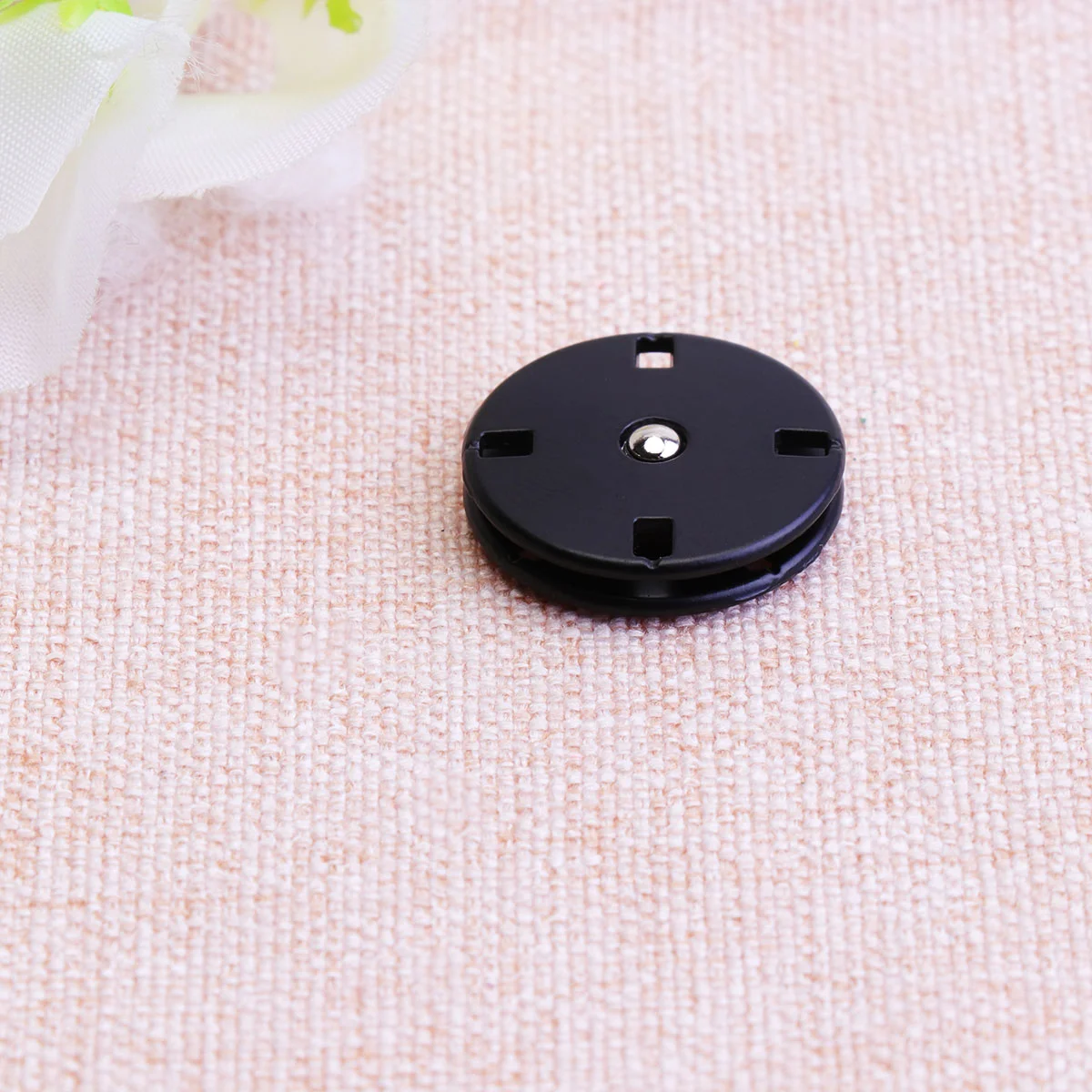 10pcs Sew- on Snap Button Alloy Snaps Fasteners Press Studs Buttons for Coat Clothing Jeans Jackets ( Dark Red )