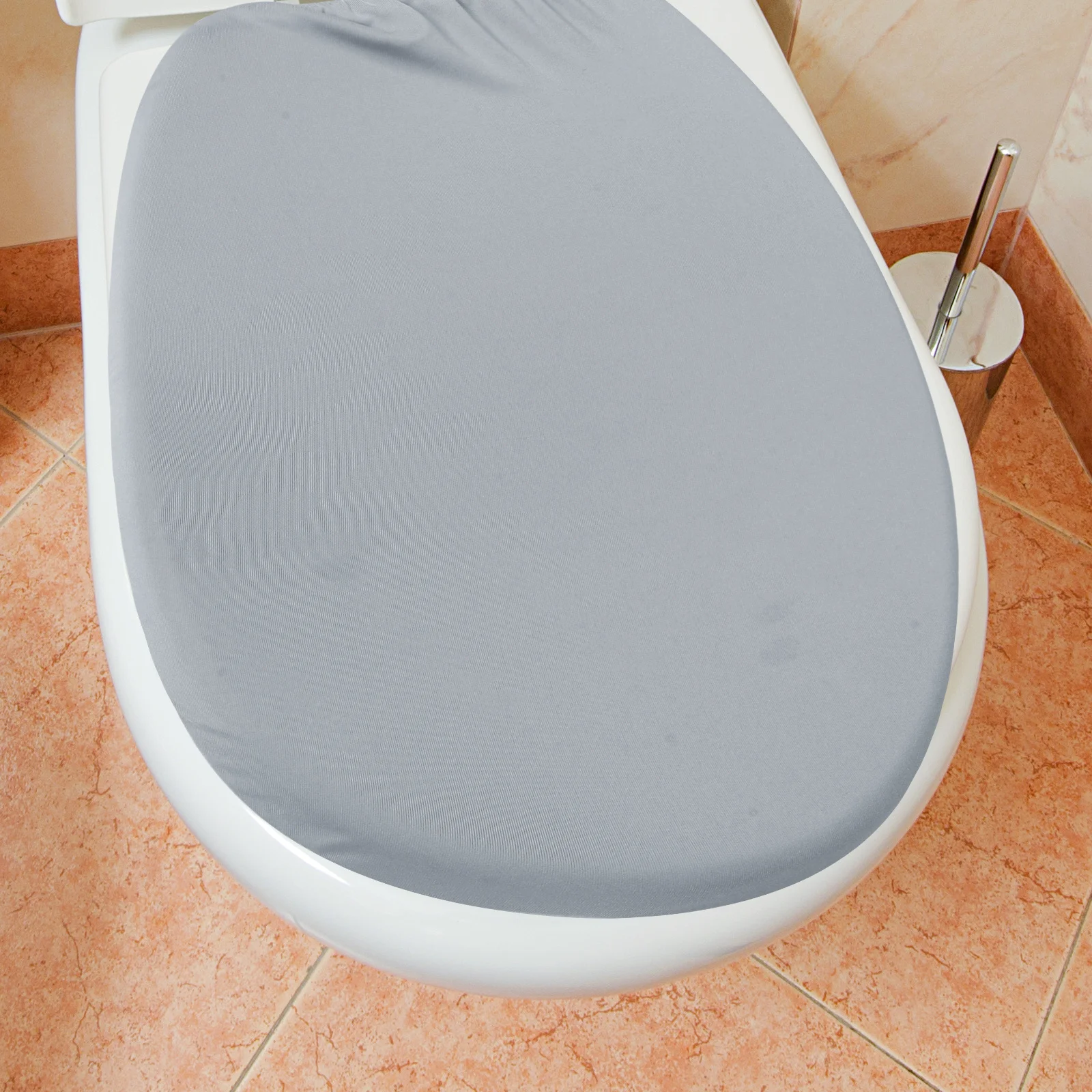 

1 Set Toilet Tank Cover Thickened Reusable Universal Bathroom Lid Protective Cover Simple Design Soft Fabric Water Tank