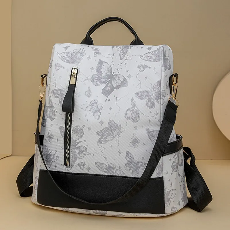 Mochilas escolares informales con tapa blanda para mujer, morrales escolares de nuevo estilo, hilo de coser de gran capacidad, 2025, bolsos de alta calidad con cremallera y lazo de Pu