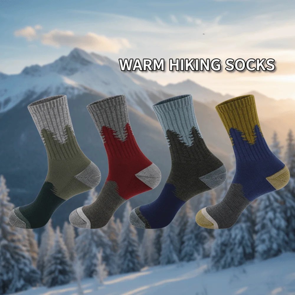 سميكة الدافئة التزلج الجوارب مرونة عالية الرطوبة فتل المشي لمسافات طويلة الجوارب مقاومة للاهتراء المهنية الشتاء جوارب رياضية التزلج #3