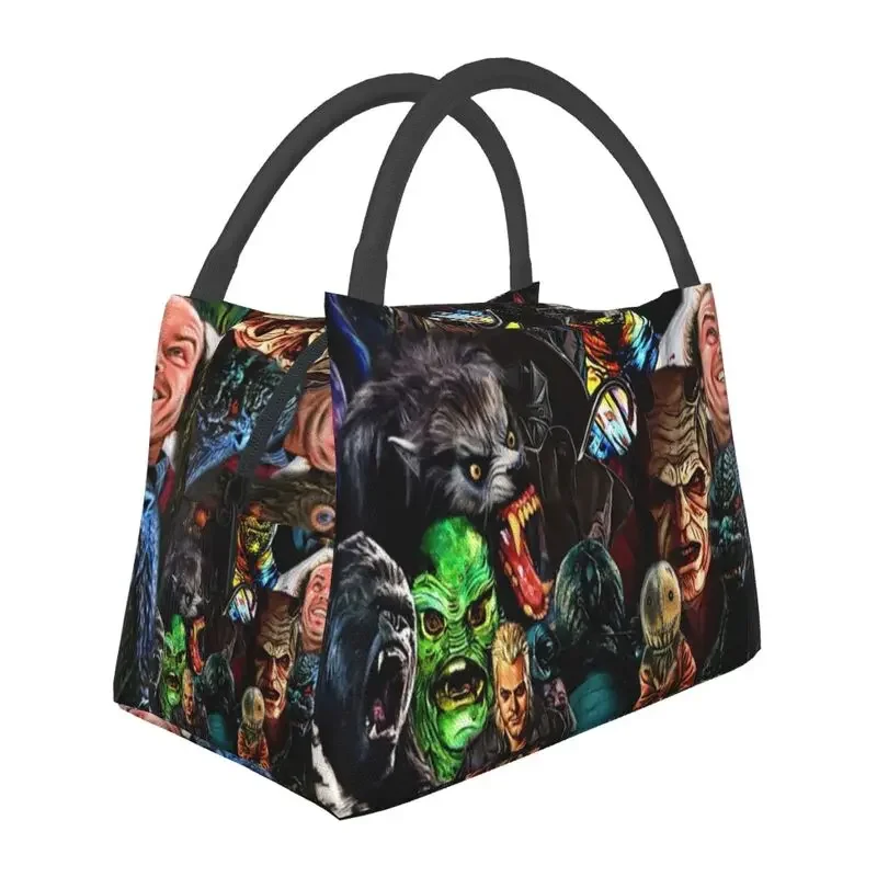 Horror Movie Collage Insulated Lunch Bags for Women Resuable Thermal Cooler Bento Box Office Picnic Travel