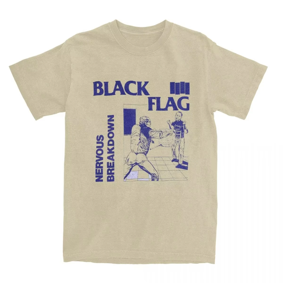 العلم الأسود انهيار العصبي تي شيرت شاطئ موسيقى الروك الفرقة Y2K مضحك تي شيرت القطن التي شيرت للرجال قصيرة الأكمام تي شيرت #5