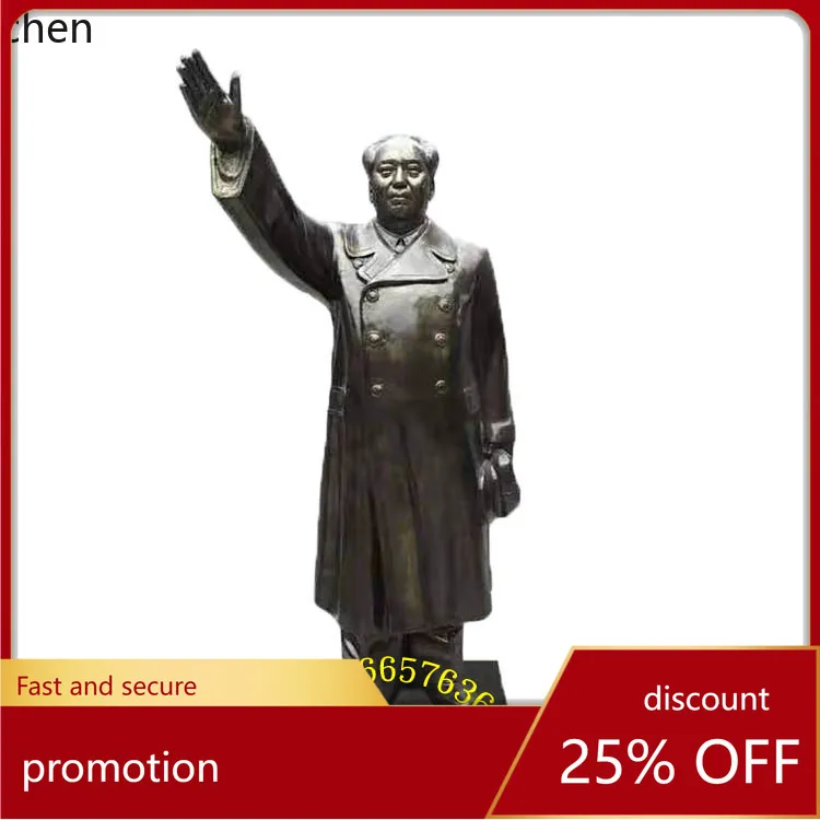 Cz1 chairman mao statue, zhu de statue, top ten marshal statues, fiberglass painted and gilded
