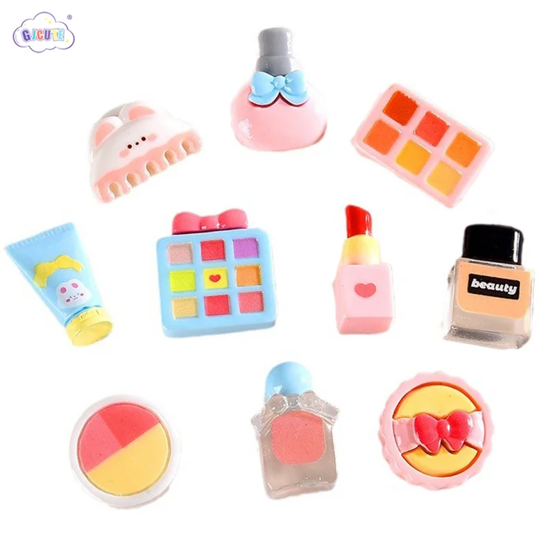 2pcs Dollhouse Miniature Cosmetic Lipstick Eye Shadow Perfume Doll House Simulation Makeup Scene Accessory DIY Materials