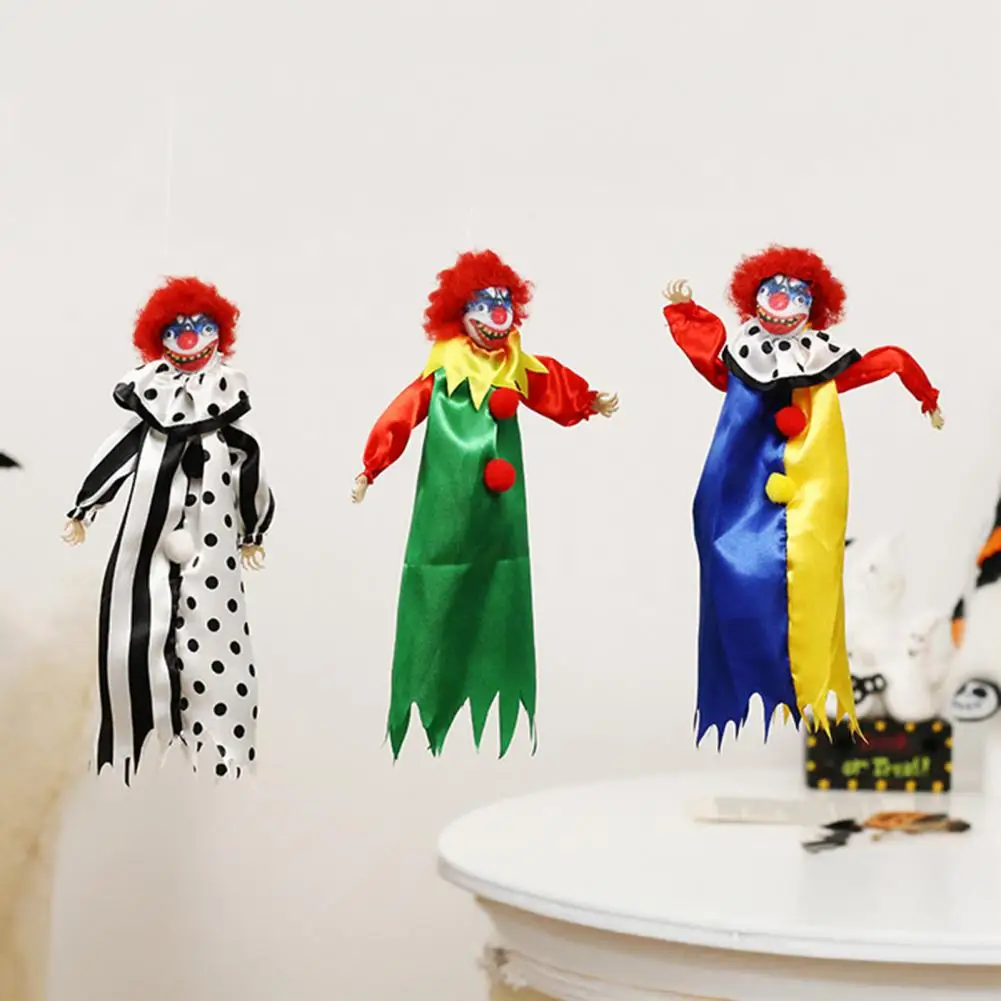 Halloween Hanging Decorations Clown Door Decor Halloween Decoration Hanging Clown Pendant Jester Plush Ornament for Party Props
