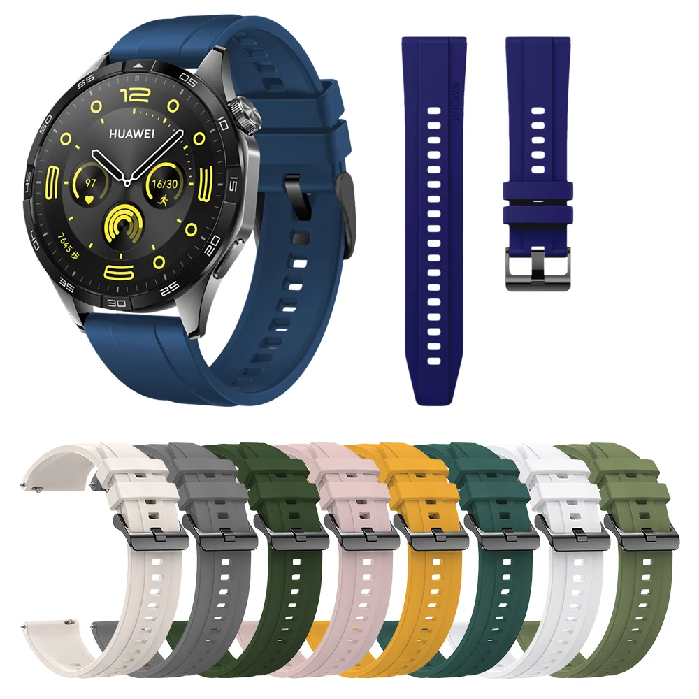 Аксессуары для Huawei Watch 4 Pro оригинальный спортивный браслет 22 мм силиконовый Классический мужской ремешок для Huawei Watch GT Runner 22 мм