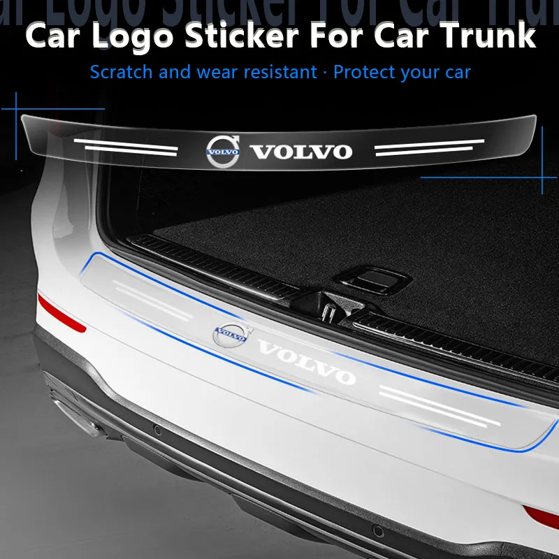 Car Trunk Rear Bumper Trim Guard Plate Protector Sticker For Volvo V40 V50 V60 V90 XC60 XC70 XC90 S40 S60 S70 S80 S90 Car Goods