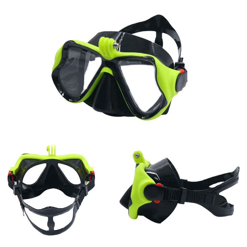 Professional Underwater Mask Camera Diving Mask Swimming Goggles Snorkel Scuba Diving Camera Holder For GoPro