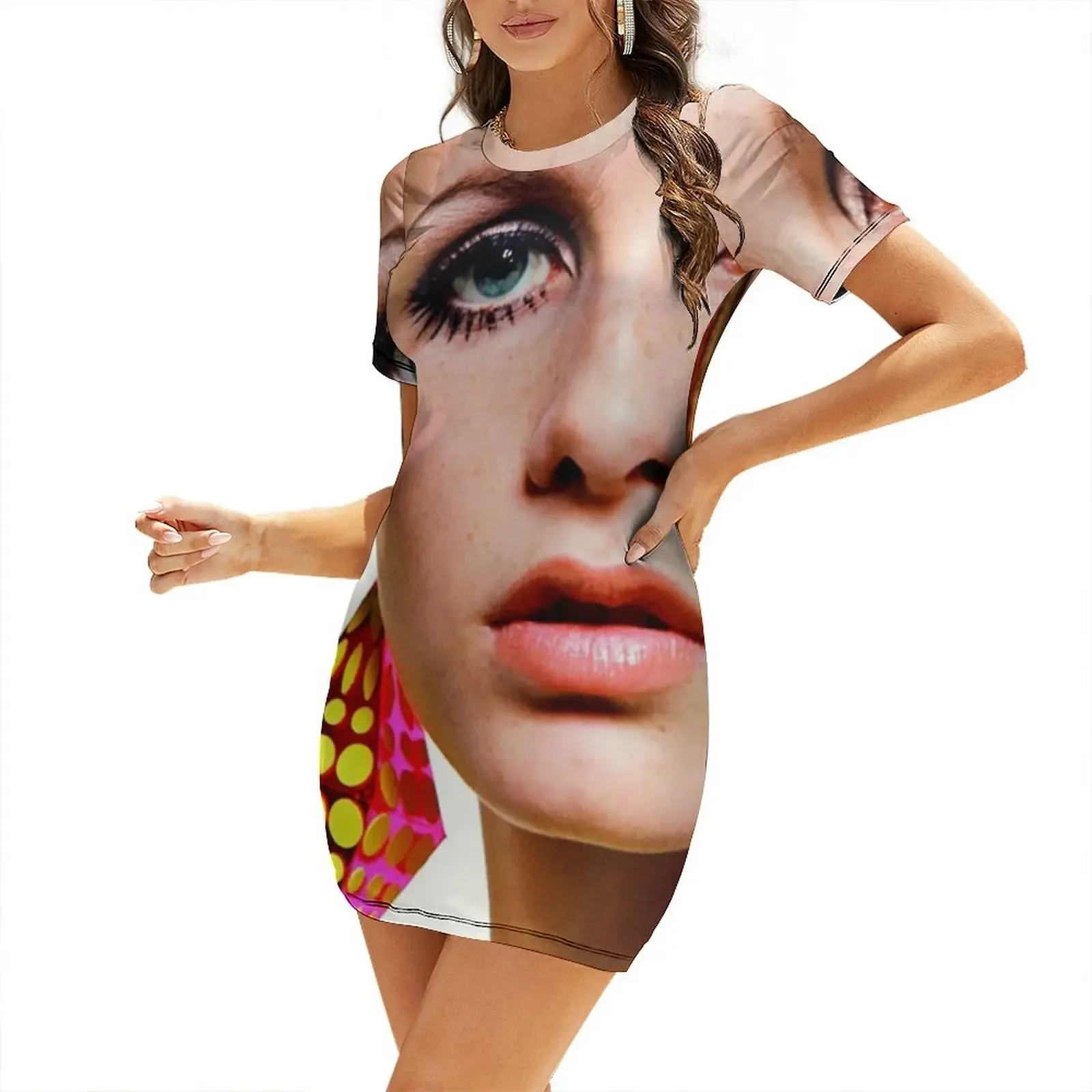 

Twiggy Short-Sleeved Dress dresses summer Elegant gown clothing women summer 2025 Dress
