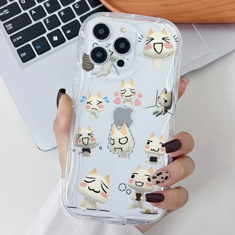 Cute Cat Toro Inoue Phone Case for Samsung Galaxy A73 A72 A71 A54 A53 A52 A51 A50 A33 A32 A23 A16 A13 A06 4G 5G 3D Wave Cover