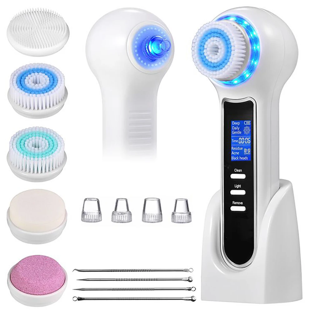 Houselin Facial Washer Exfoliator, Electric Facial Rotating Brush for Exfoliation, Massage and Deep Cleansing