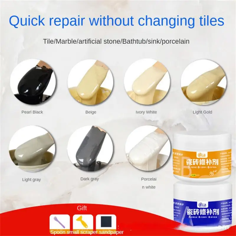 

120ML Ceramic Tile Repair Agent Tile Grout WTile Grouall Mending Agent Strong Adhesive Quick-drying Floor Tile Gap Glaze Repair