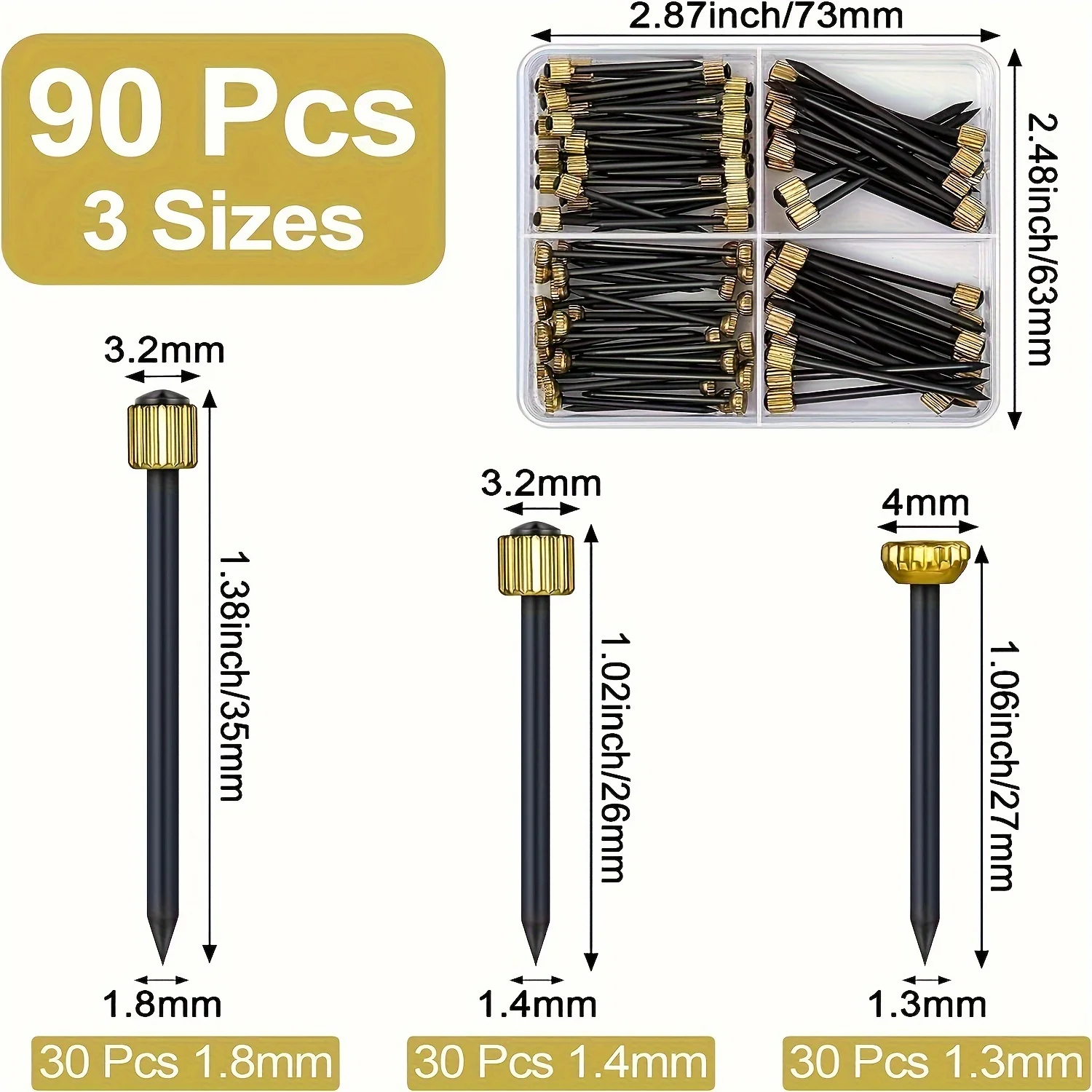 90 pieces of painting nails, wall decoration nails for hanging picture frames, stable hooks, suitable for kitchens, bedrooms, ba
