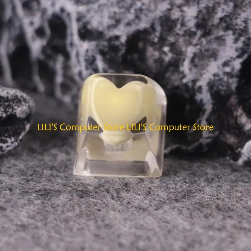 A52B Creative Heart Keycap for Mechanical Keyboards SA Height For Crossed Switches