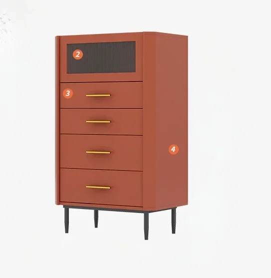 Chest of  Locker Nordic Light Luxury Living Room Simple Modern Storage Cabinet Five-Bucket Cabinet Small Cabinet