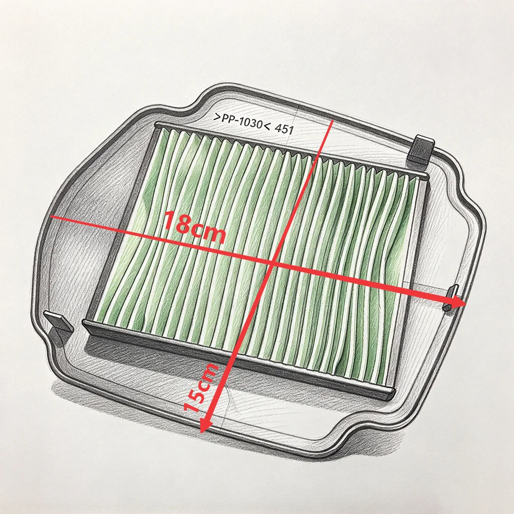 Motorcycle Replacement Engine Air Filter Cleaner 17210-K26-G00 Air Intake Filter Element For Honda MSX125 Grom MSX 125 2021-2025