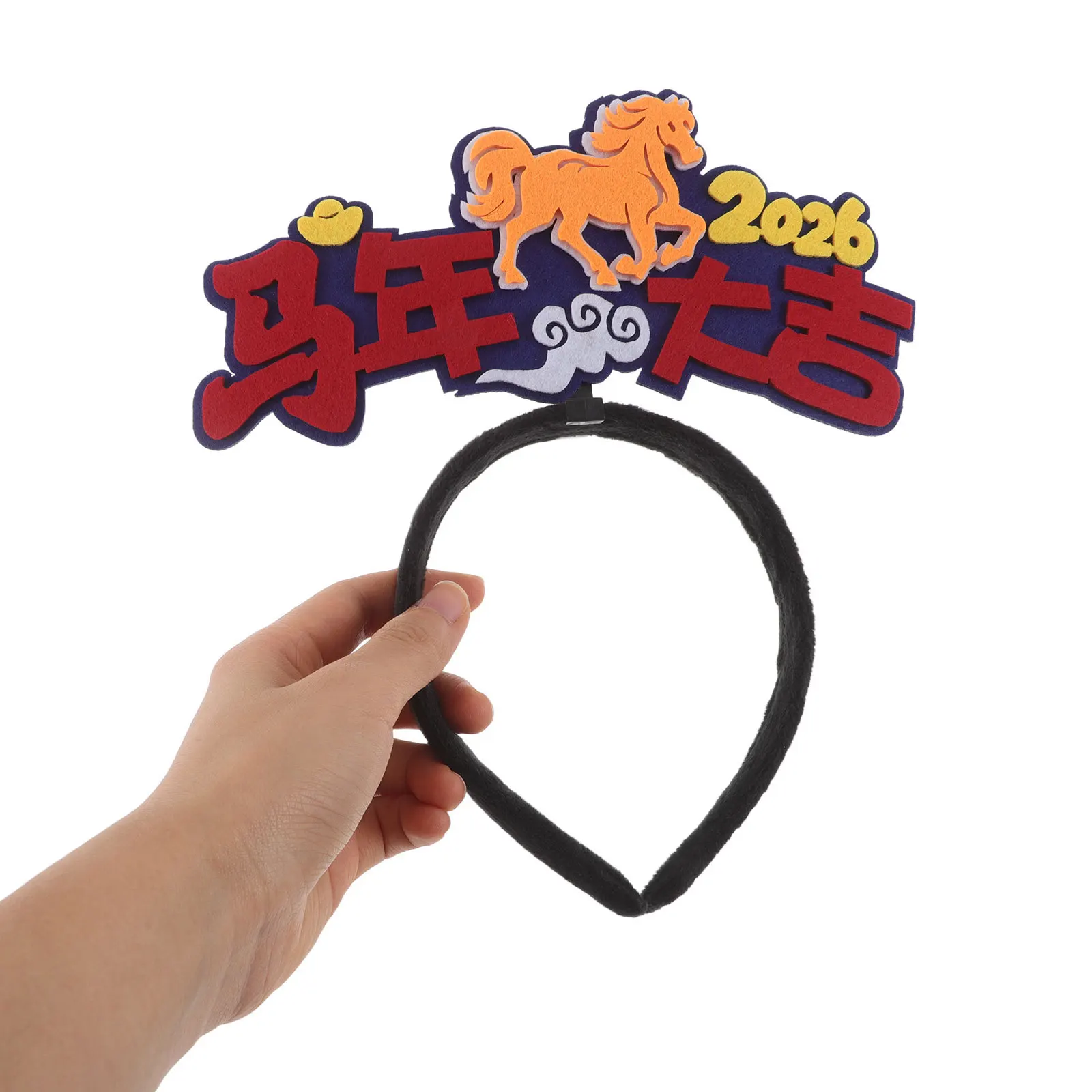 

5Pcs Year of Horse Headband Chinese New Year Party Photo Props Holiday Celebration Accessories New Years Eve Hair Hoops Festive