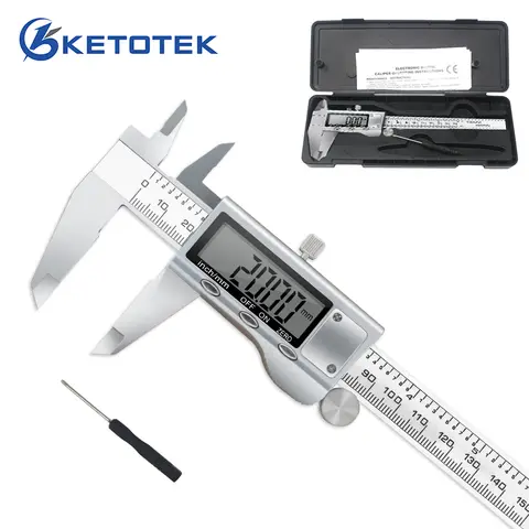 Digital stainless steel caliper 6 inch KETOTEK