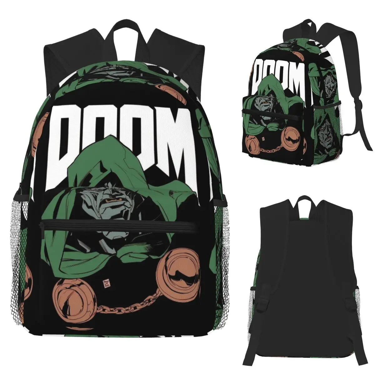 

American Rapper MF Doom Mad Villain Music Artist Student Backpack School Bag Daypack for Boys Girls Bookbag Shoulder Bags