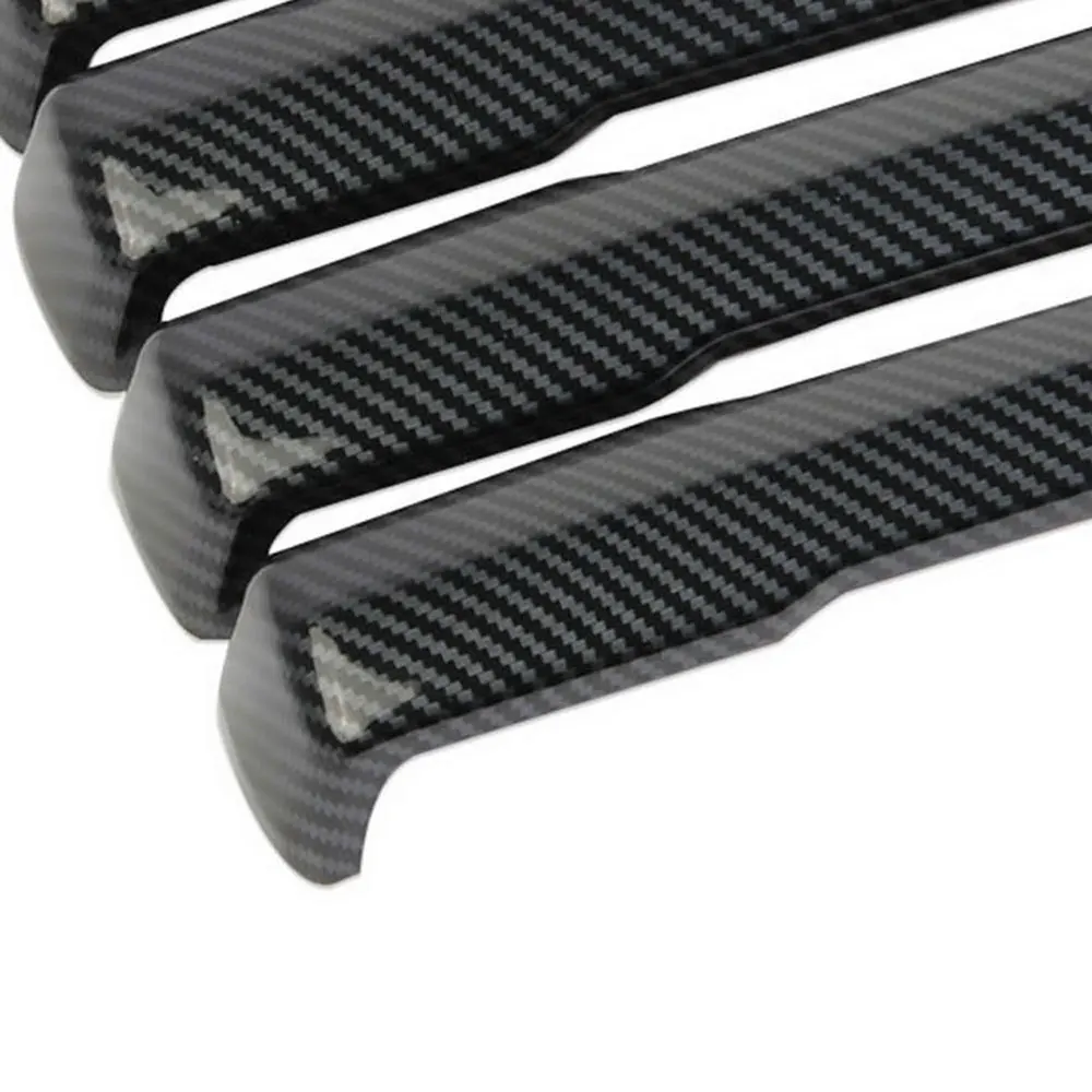 4pcs Carbon Fiber Style Black Side Door Handle Cover Trim For Toyota Tundra 2022